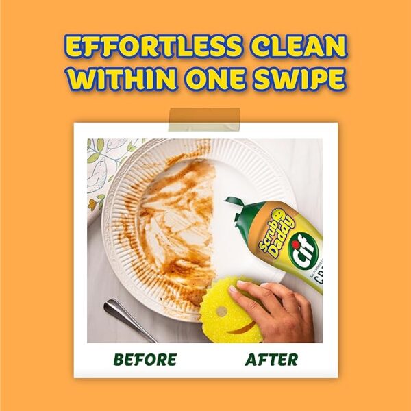 Scrub Daddy + Cif All Purpose Cleaner, Lemon - Non Scratch Sponges - Image 4