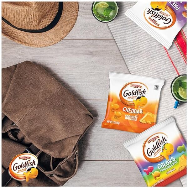 Goldfish Crackers Big Smiles Variety Pack with Cheddar, Colors, and Pretzels, Snack Packs, - Image 3