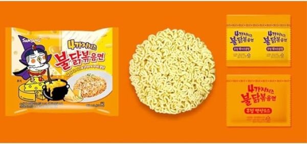 SAMYANG Buldak Quattro Cheese Ramen Hot Chicken Flavor Ramen Pack of 5 (145g x5) - Image 4