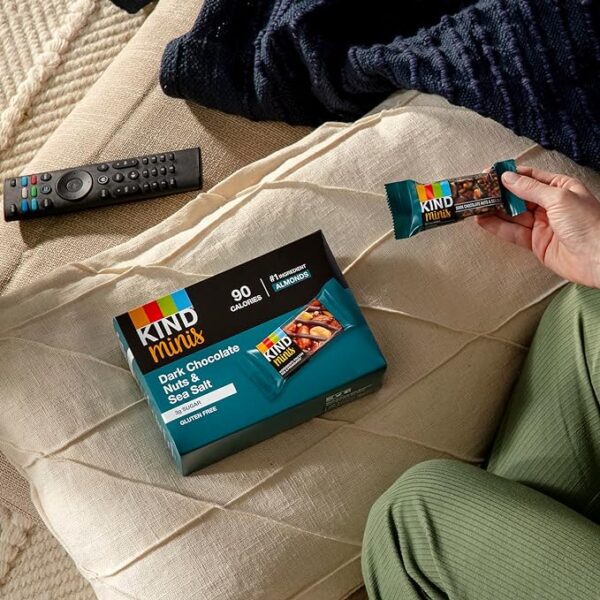 KIND Bar Minis, Variety Pack, Dark Chocolate Nuts and Sea Salt, Peanut Butter, Caramel Almond - Image 3