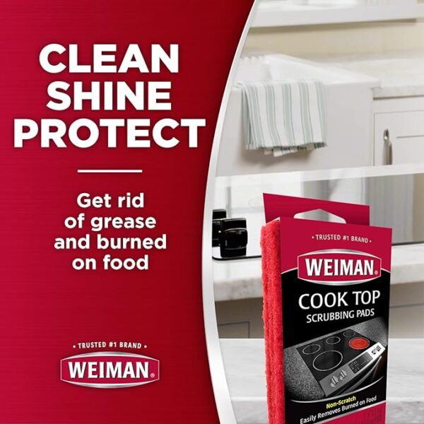 Weiman Cook Top Scrubbing Pads, 3 Count, 2 Pack Cuts - Image 3