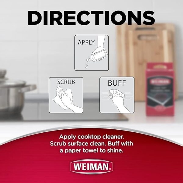 Weiman Cook Top Scrubbing Pads, 3 Count, 2 Pack Cuts - Image 5