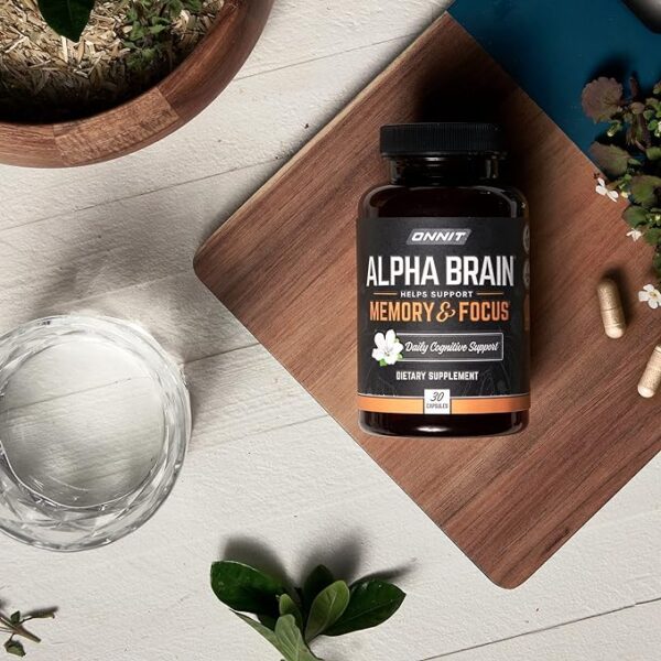 ONNIT Alpha Brain Premium Nootropic Brain Supplement, 30 Count, for Men & Women - Caffeine-Free Focus Capsules for Concentration, Brain Booster - Image 6